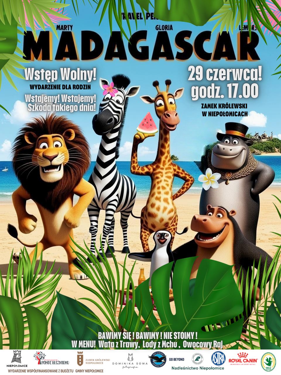 Madagaskar - wydarzenie dla dzieci na Zamku Królewskim w Niepołomicach